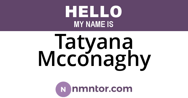 Tatyana Mcconaghy