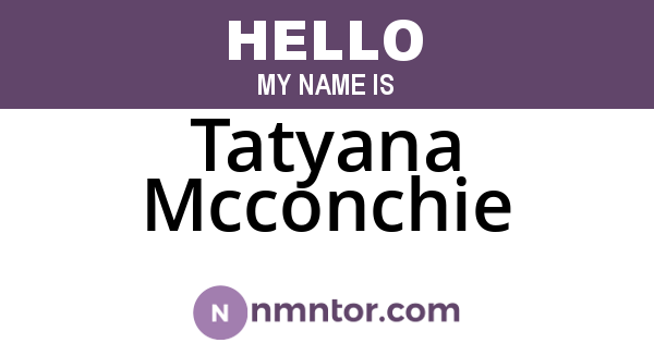 Tatyana Mcconchie