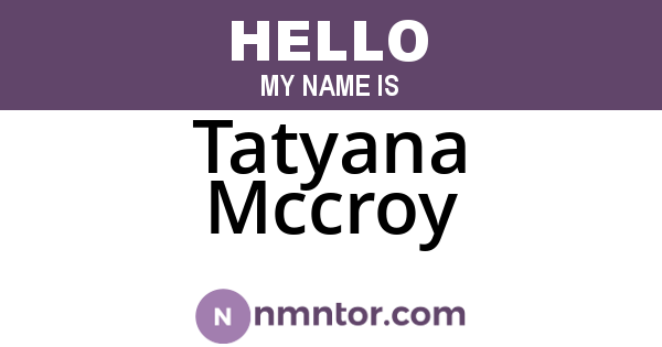 Tatyana Mccroy