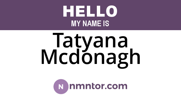 Tatyana Mcdonagh