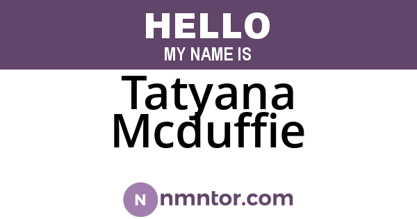 Tatyana Mcduffie