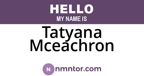 Tatyana Mceachron