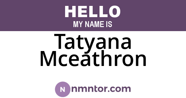 Tatyana Mceathron