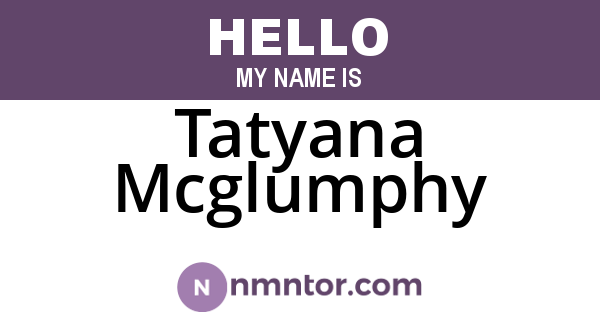 Tatyana Mcglumphy