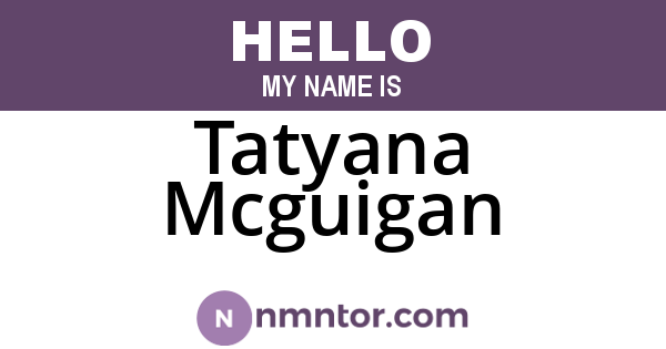 Tatyana Mcguigan