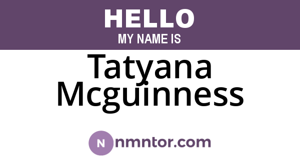 Tatyana Mcguinness