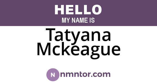 Tatyana Mckeague