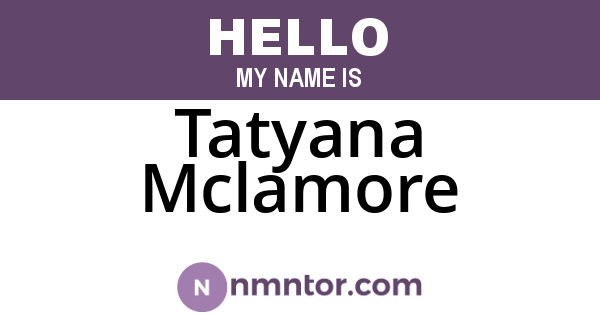 Tatyana Mclamore