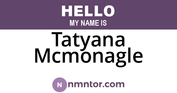 Tatyana Mcmonagle
