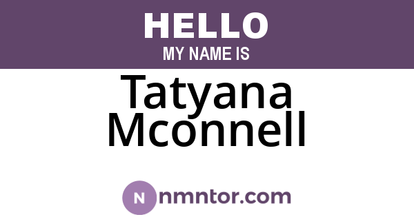 Tatyana Mconnell