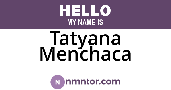Tatyana Menchaca