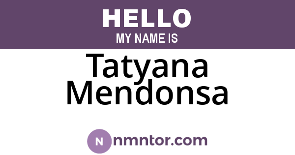 Tatyana Mendonsa