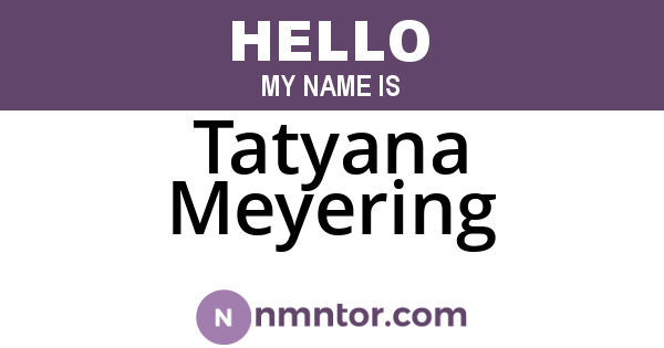 Tatyana Meyering