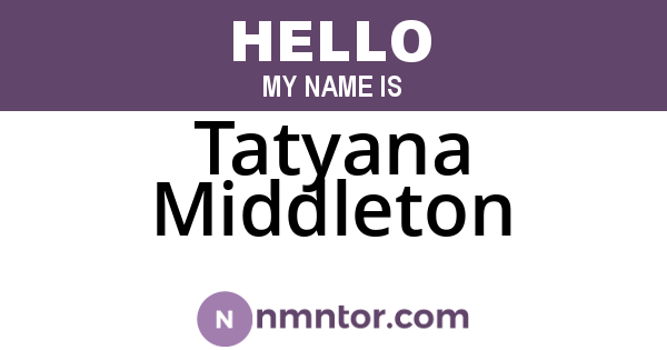 Tatyana Middleton