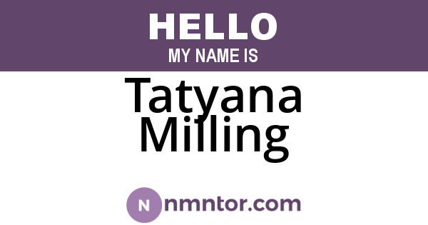 Tatyana Milling