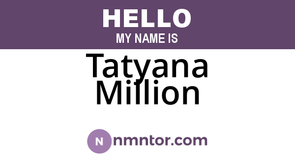 Tatyana Million