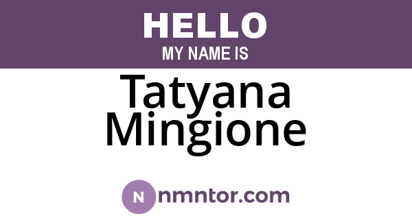 Tatyana Mingione