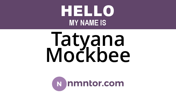 Tatyana Mockbee