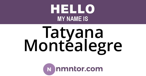 Tatyana Montealegre