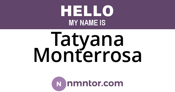 Tatyana Monterrosa