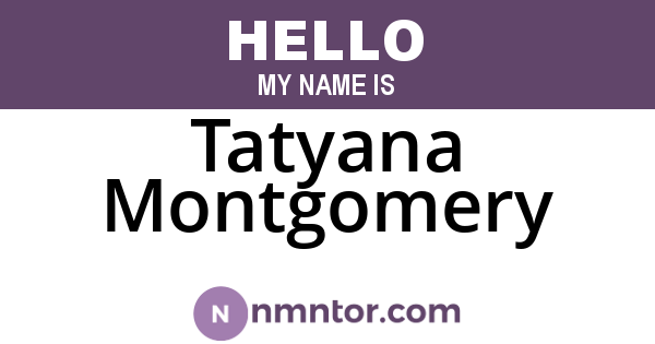 Tatyana Montgomery