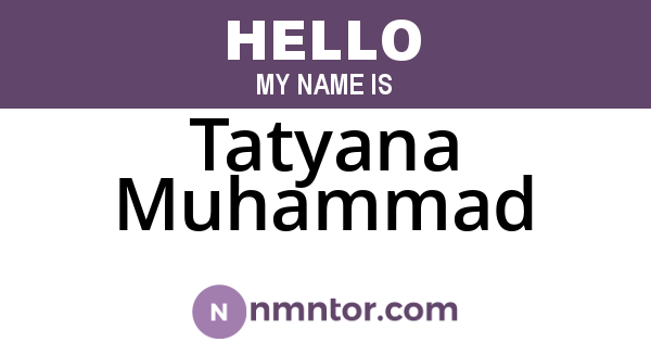 Tatyana Muhammad
