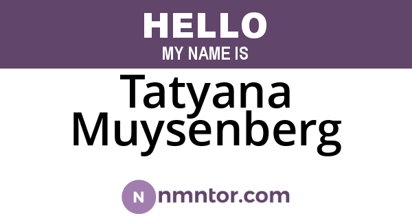 Tatyana Muysenberg