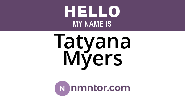 Tatyana Myers