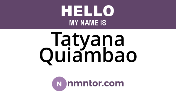 Tatyana Quiambao