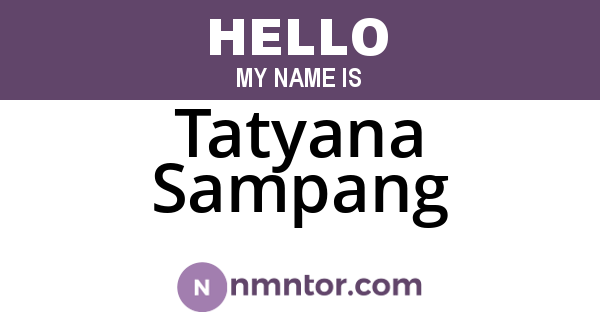 Tatyana Sampang