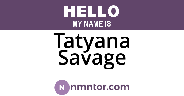Tatyana Savage