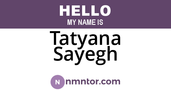 Tatyana Sayegh
