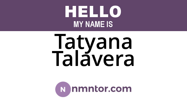 Tatyana Talavera