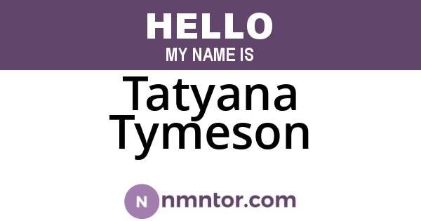 Tatyana Tymeson