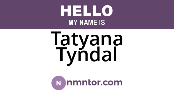 Tatyana Tyndal