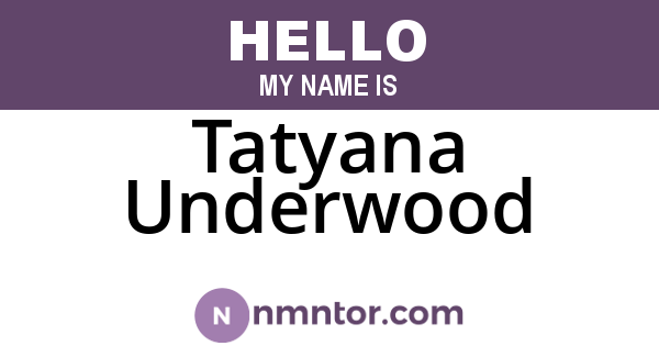Tatyana Underwood