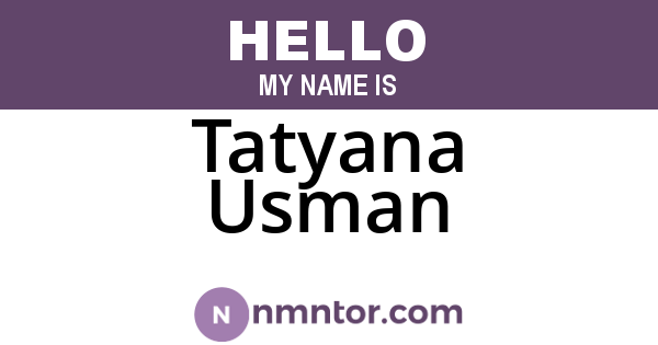 Tatyana Usman