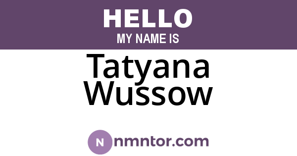 Tatyana Wussow