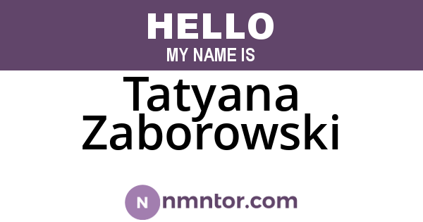 Tatyana Zaborowski