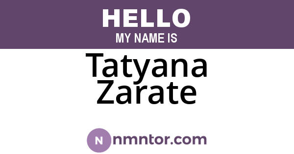Tatyana Zarate