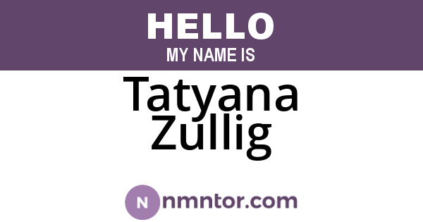 Tatyana Zullig