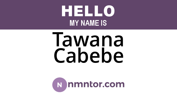 Tawana Cabebe