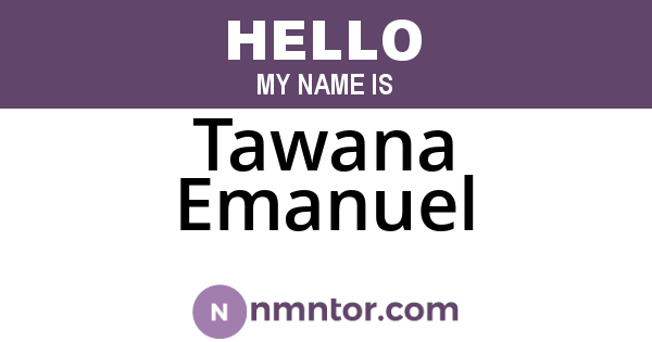 Tawana Emanuel