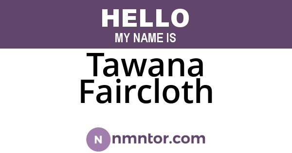 Tawana Faircloth