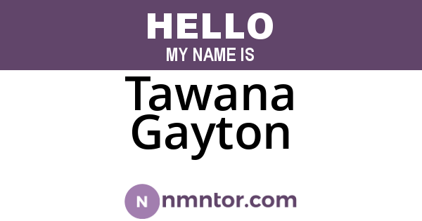 Tawana Gayton