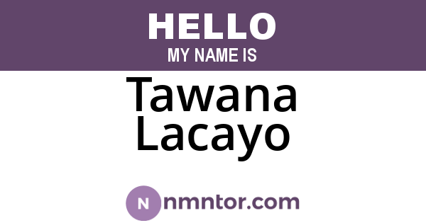 Tawana Lacayo