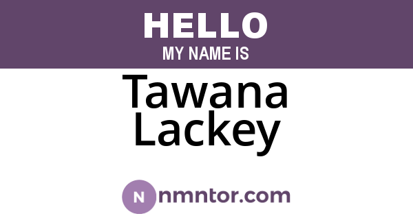 Tawana Lackey