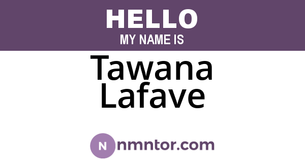 Tawana Lafave