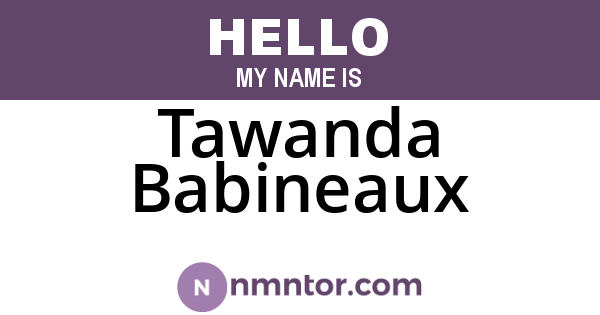 Tawanda Babineaux