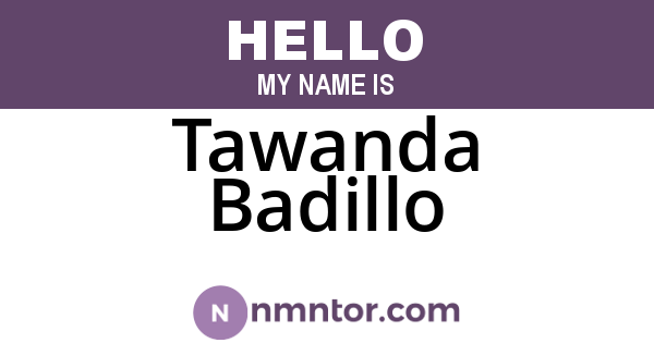 Tawanda Badillo